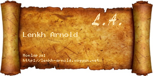 Lenkh Arnold névjegykártya